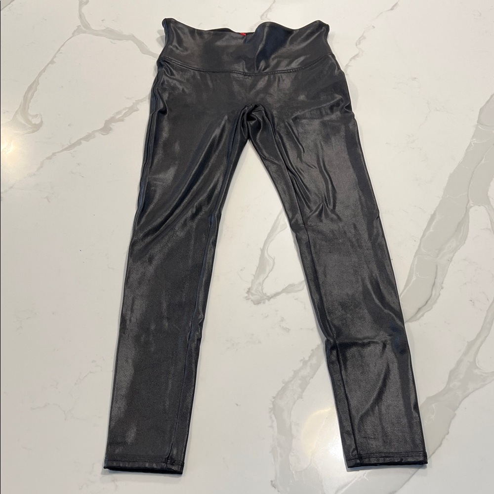 Spanx Black Faux Leather Leggings